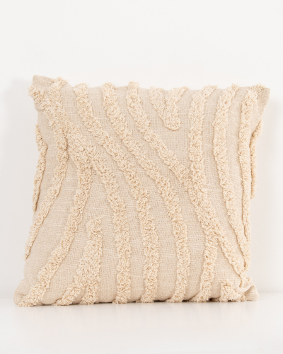 Coussin carré beige