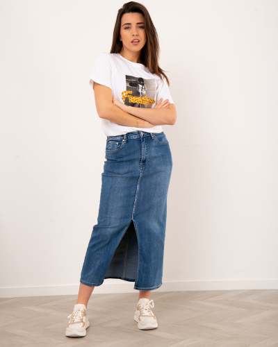Jupe jean longue