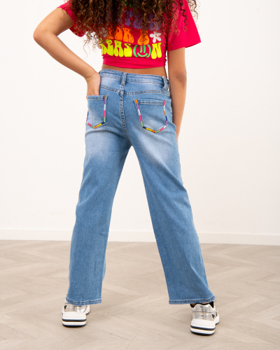 Jean poches multicolores