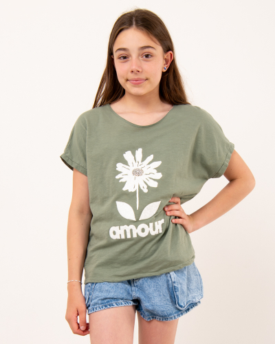 T-Shirt Amour fleur