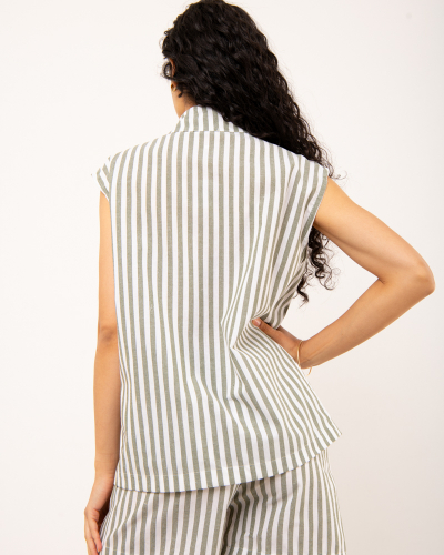 Veste rayée sans manches