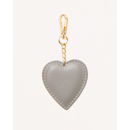 Porte clés cuir cœur