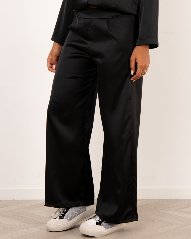 Pantalon large en satin best sale