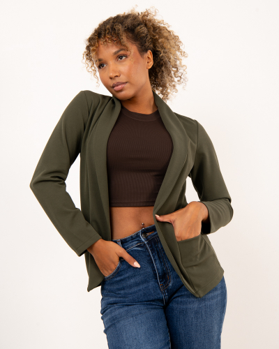Veste longue poches