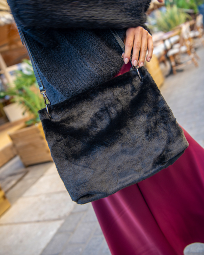 Sac pochette poils