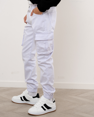 Jogging jean blanc