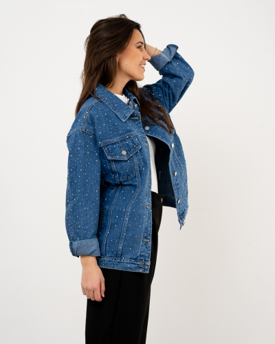 Veste jean strass