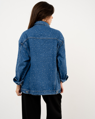 Veste jean strass