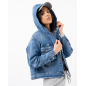 Veste jean capuche