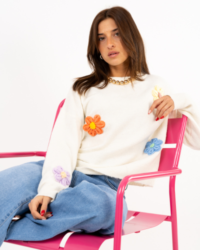 Pull fleurs