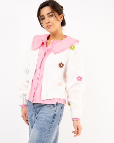 Gilet fleurs multicolores