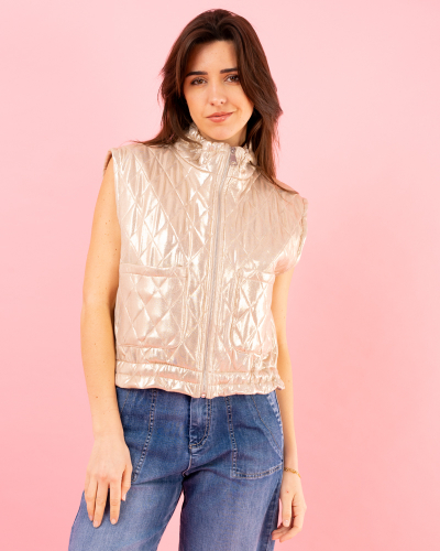 Veste sans manches brillante