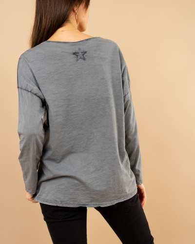 T-shirt délavé étoile