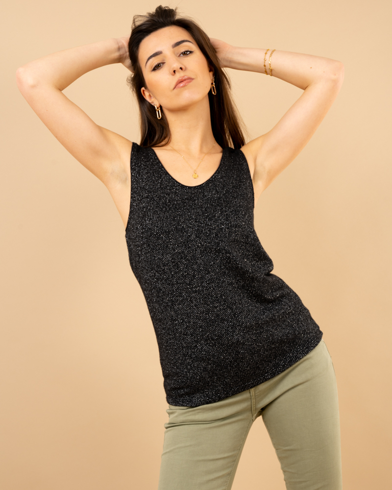 Débardeur chenille lurex