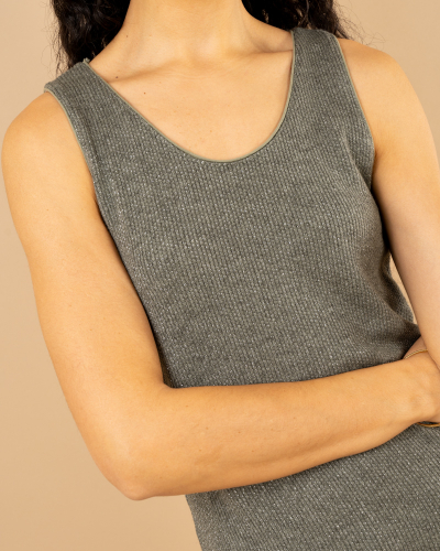 Débardeur chenille lurex