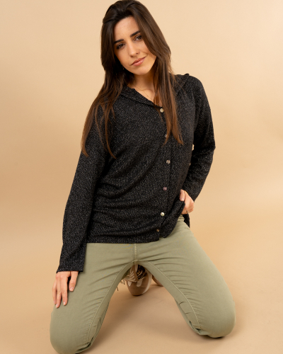 Gilet chenille lurex