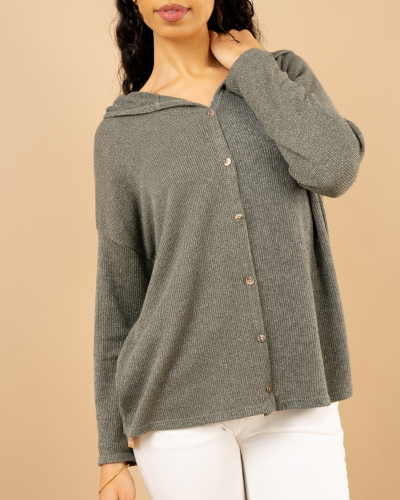 Gilet chenille lurex