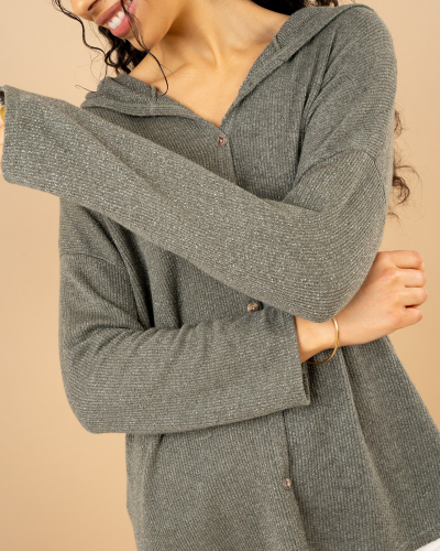 Gilet chenille lurex
