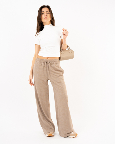 Pantalon large lurex