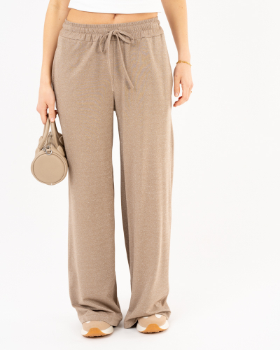Pantalon large lurex