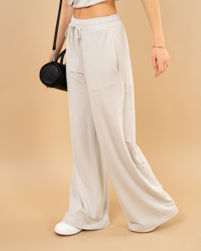 Pantalon large lurex