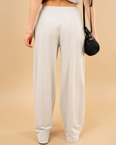 Pantalon large lurex