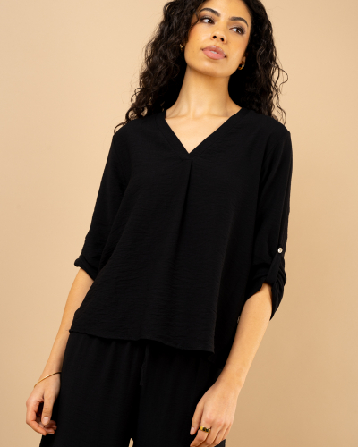Blouse col en v
