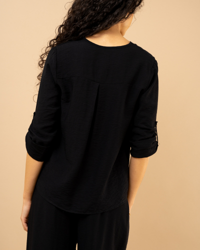 Blouse col en v