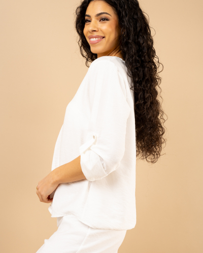 Blouse col en v