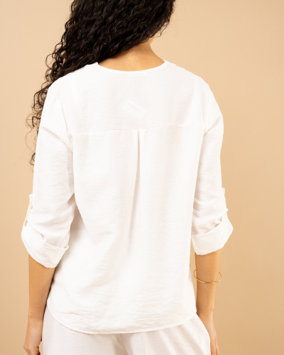 Blouse col en v