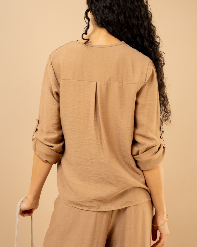 Blouse col en v
