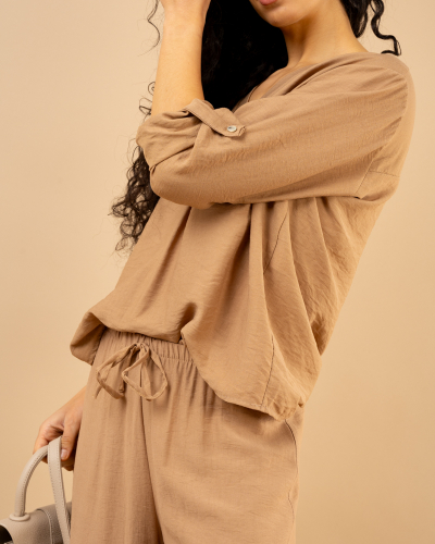 Blouse col en v