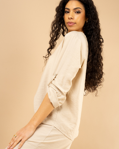 Blouse col en v