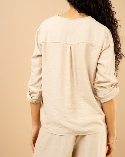 Blouse col en v