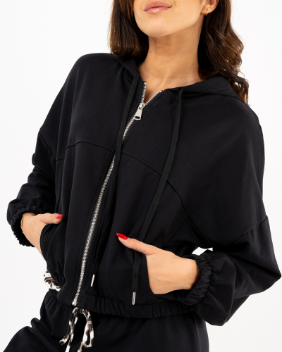 Veste zip print léopard