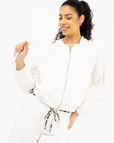 Veste zip print léopard