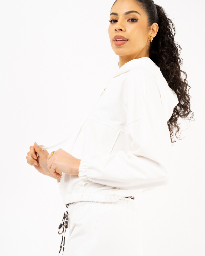 Veste zip print léopard