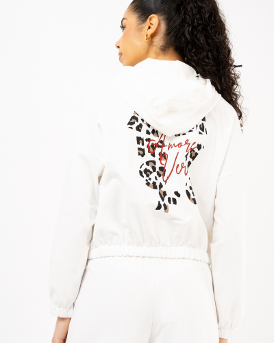 Veste zip print léopard