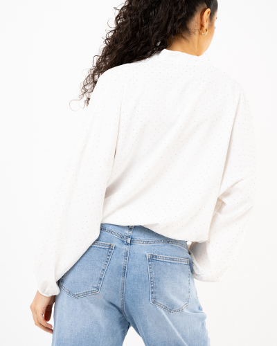 Blouse croisée strass