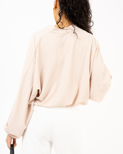 Blouse croisée strass