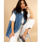 Veste sans manches fleurs