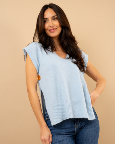 Gilet v boutons côtés