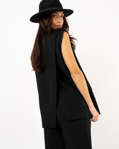 Veste sans manches croisée dos