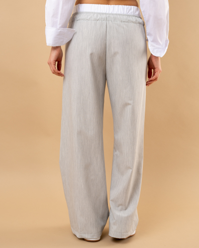 Pantalon large bord élastique