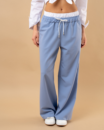 Pantalon large bord élastique