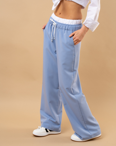 Pantalon large bord élastique
