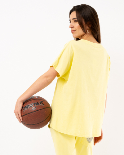 T-shirt coeur strass