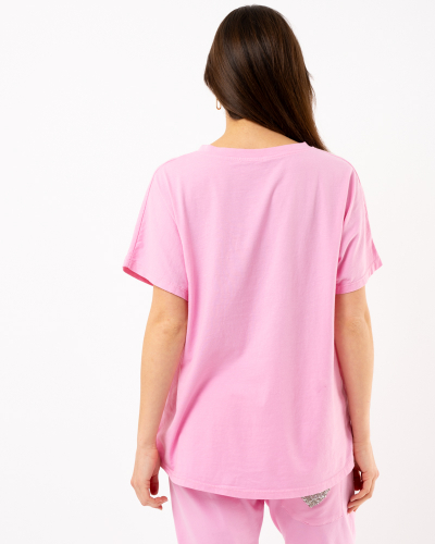 T-shirt coeur strass