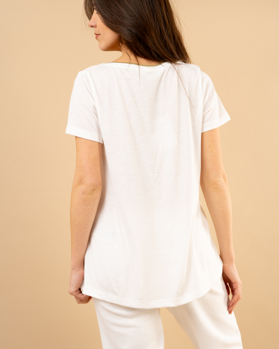 T-shirt bord doré