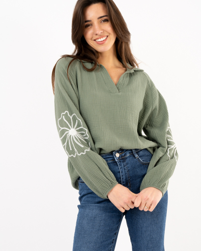 Blouse grandes fleurs